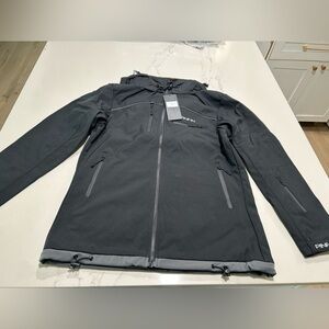 NEW Black Men’s Pin Fin Snow Windbreaker Jacket Alpha $200 M